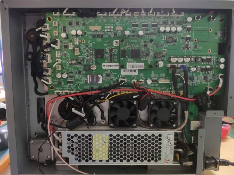 Internal view after removing cover